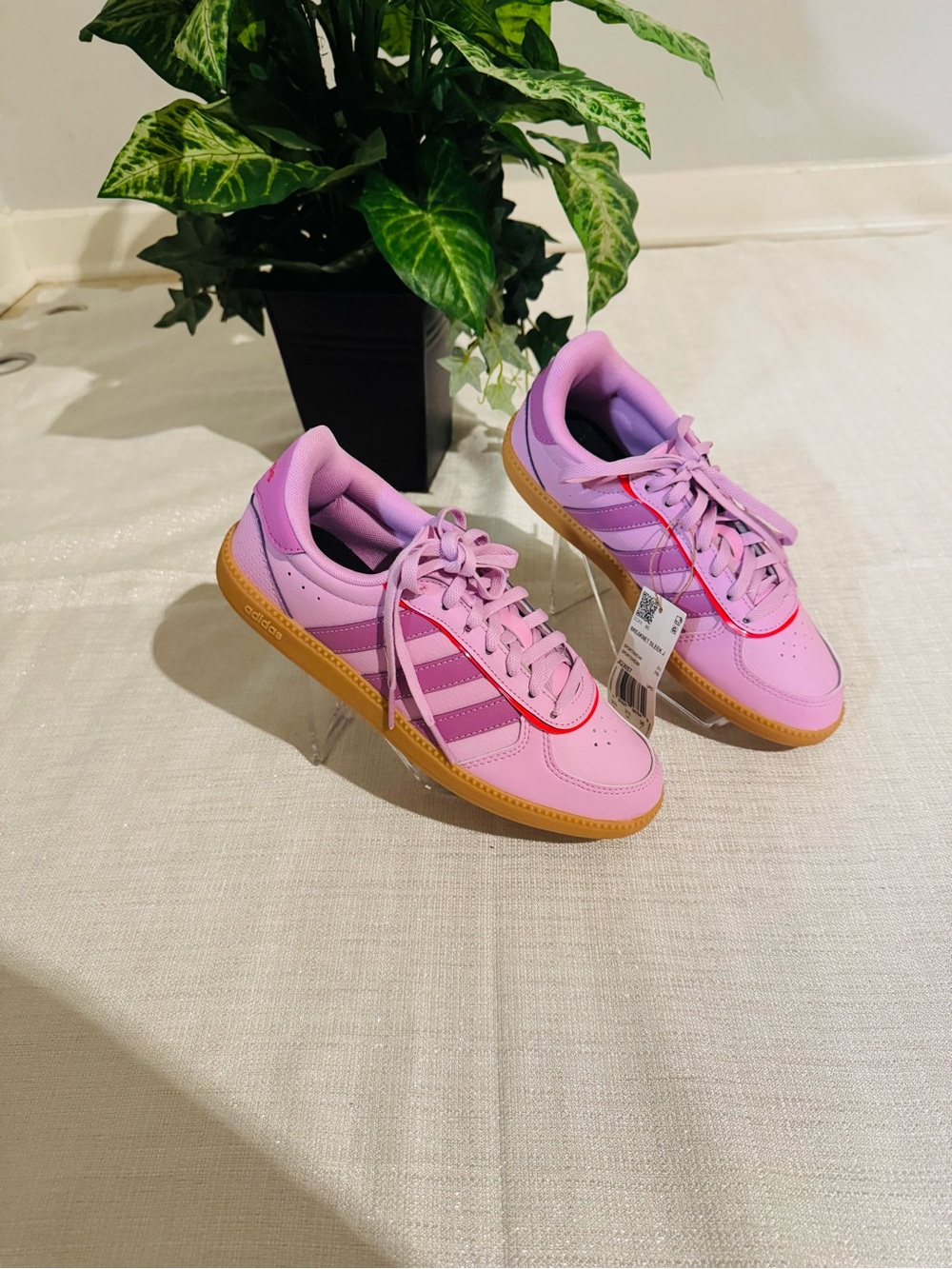 adidas Pink and Lavender Low-Top Sneakers